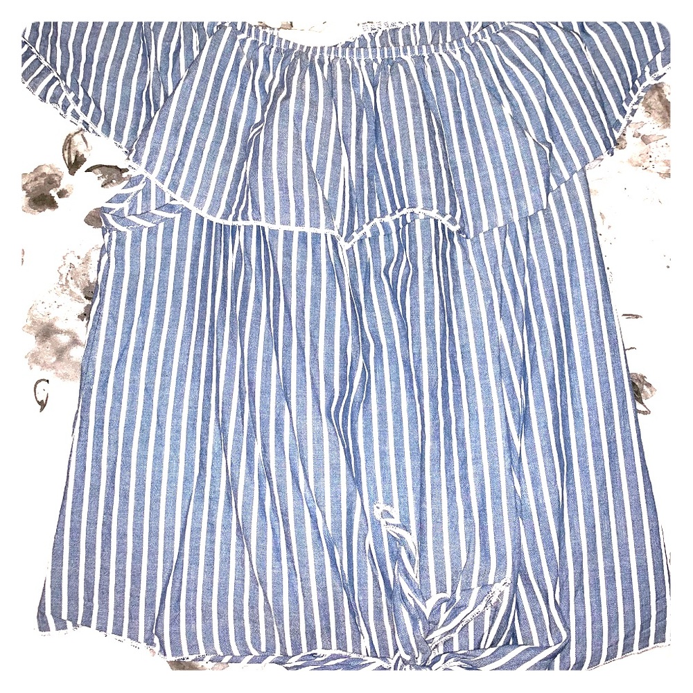 Off the shoulder striped top